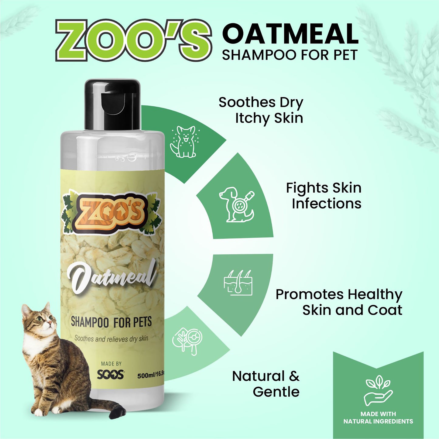 Zoo's Oatmeal Pet Shampoo by Soos Pets