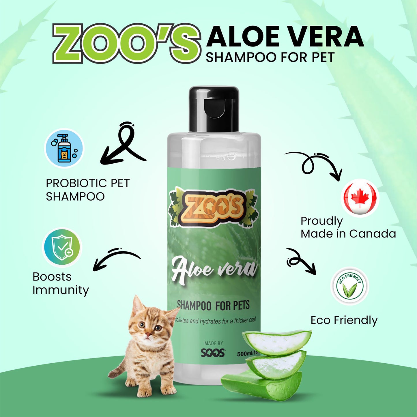 Zoo's Aloe Vera Pet Shampoo by Soos Pets