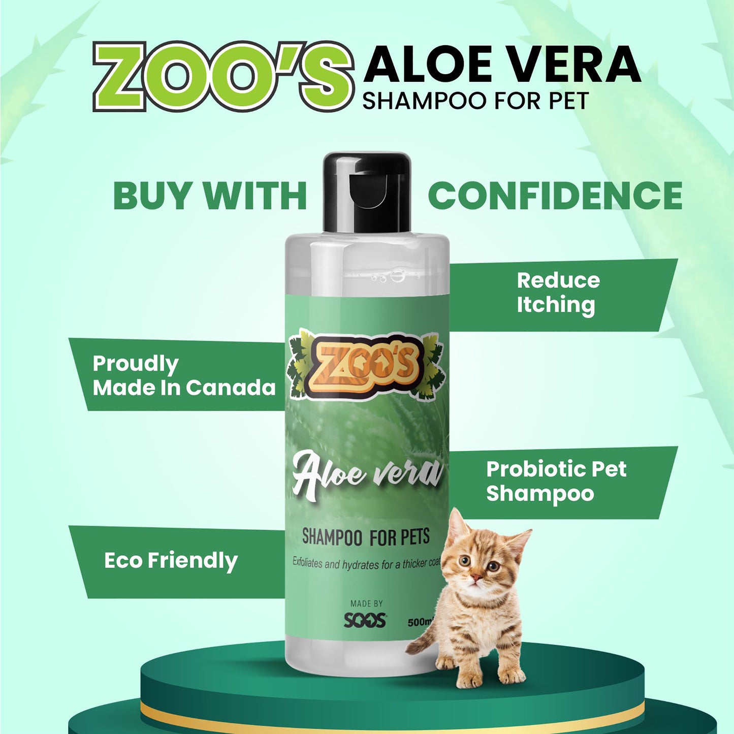 Zoo's Aloe Vera Pet Shampoo by Soos Pets