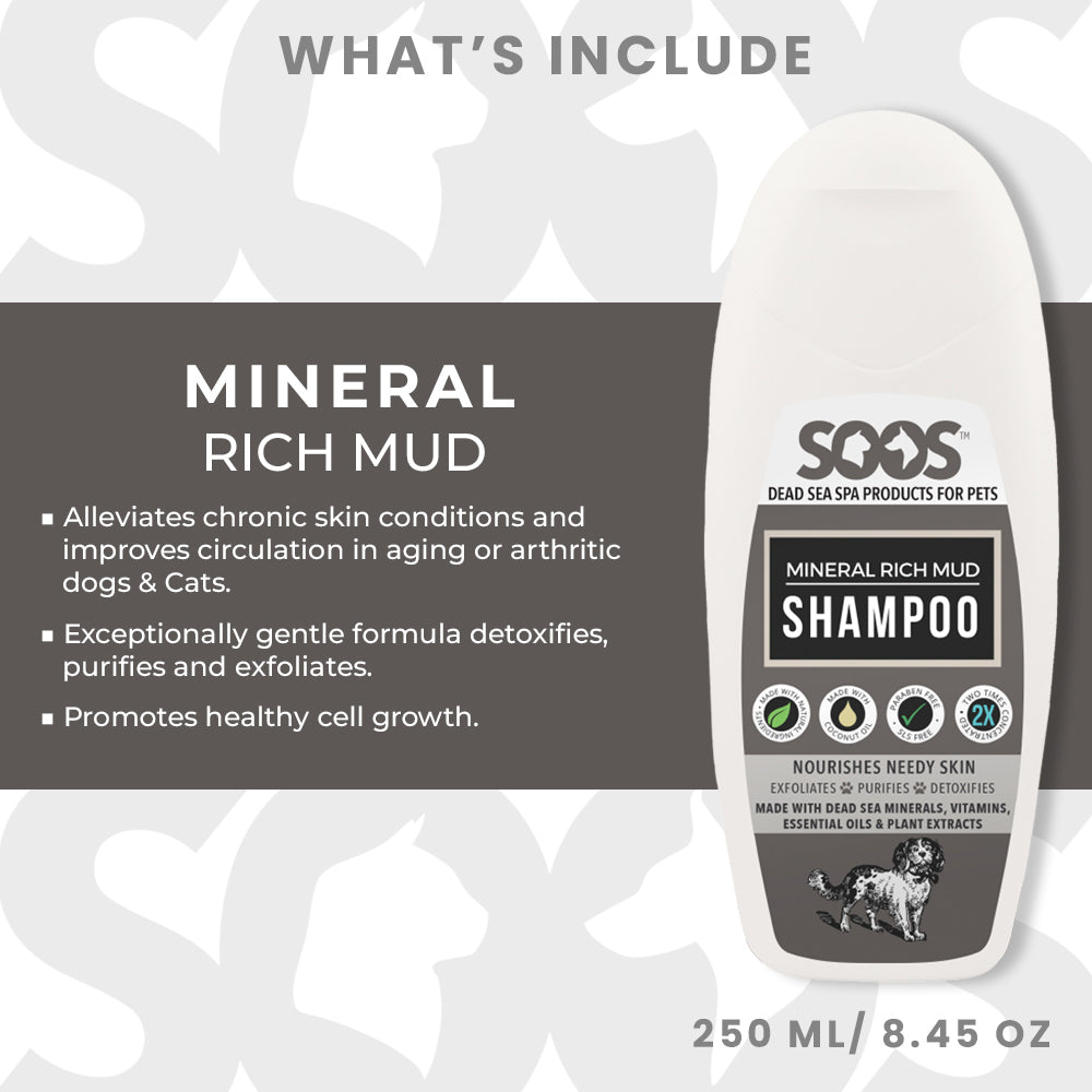 Soos™ Dead Sea Pet Grooming Shampoo Bundle For Dogs & Cats - Soos Pets