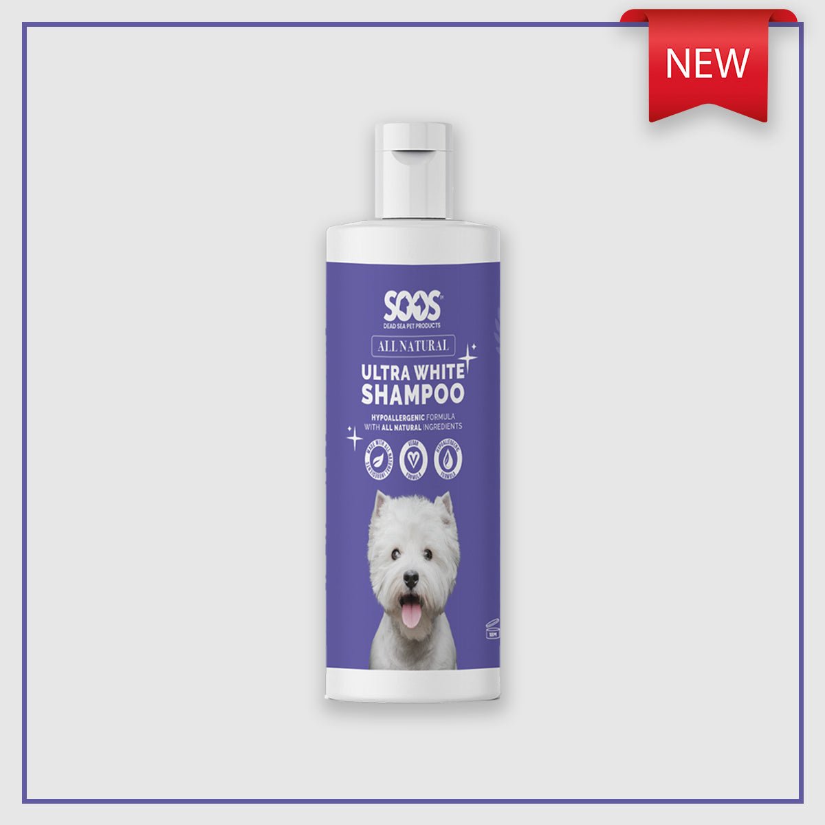 All Natural Ultra White Hypoallergenic Shampoo For Dogs And Cats - Soos Pets