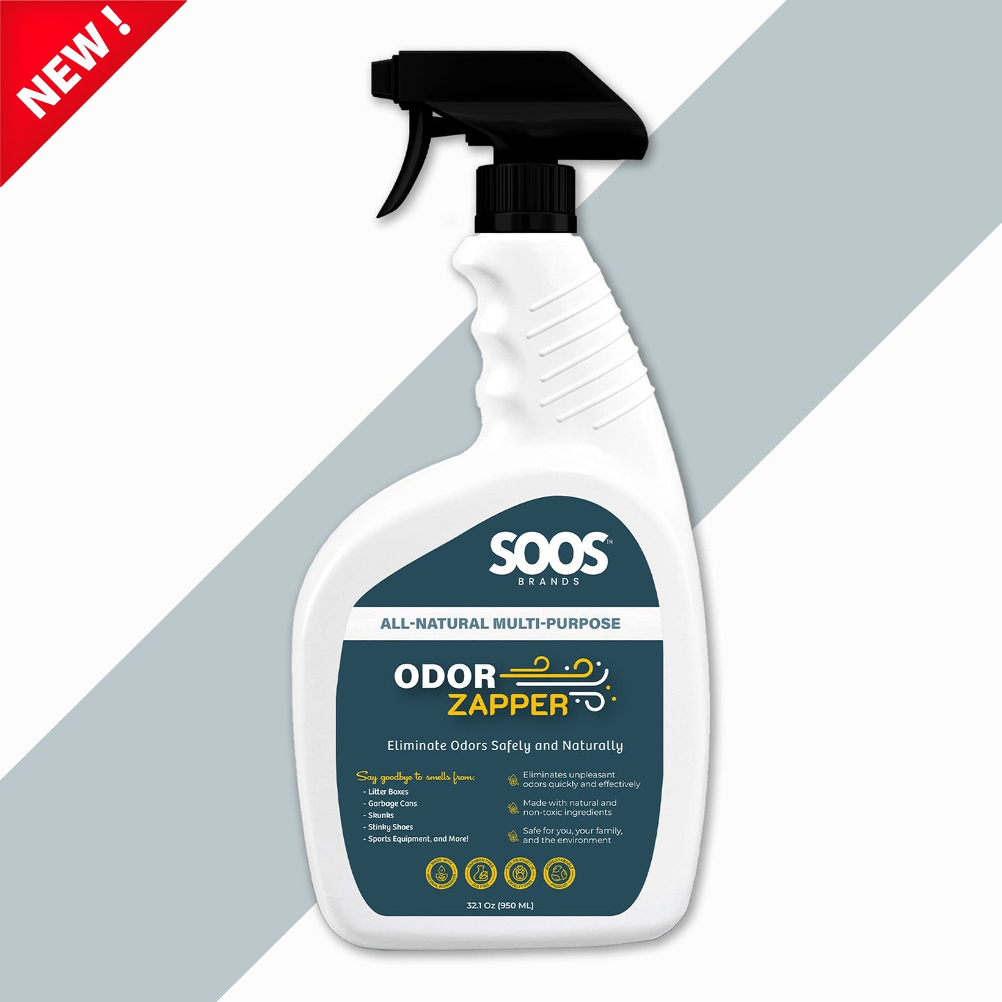 Soos Odor Zapper - All Natural Multi-Purpose Odor Eliminator - Soos Pets