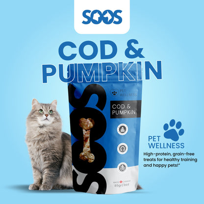 Soos Pets Cod & Pumpkin Wellness Treats