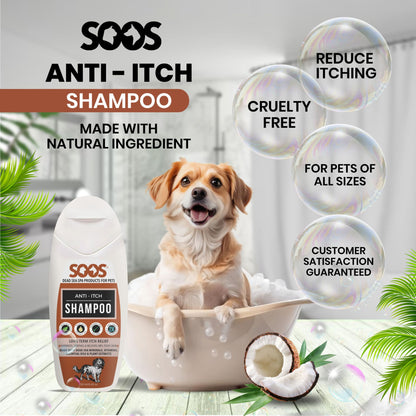 Anti-Itch Pet Shampoo For Dogs & Cats - Natural Dead Sea Minerals