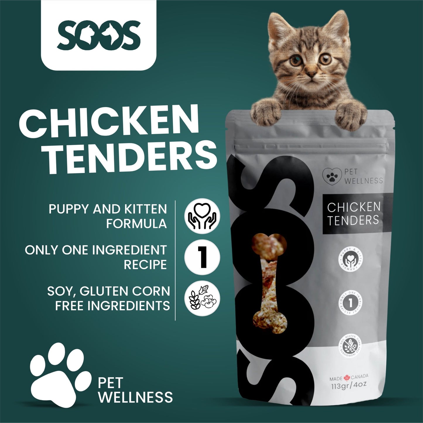 Soos Pets Chicken Tenders Wellness Treats