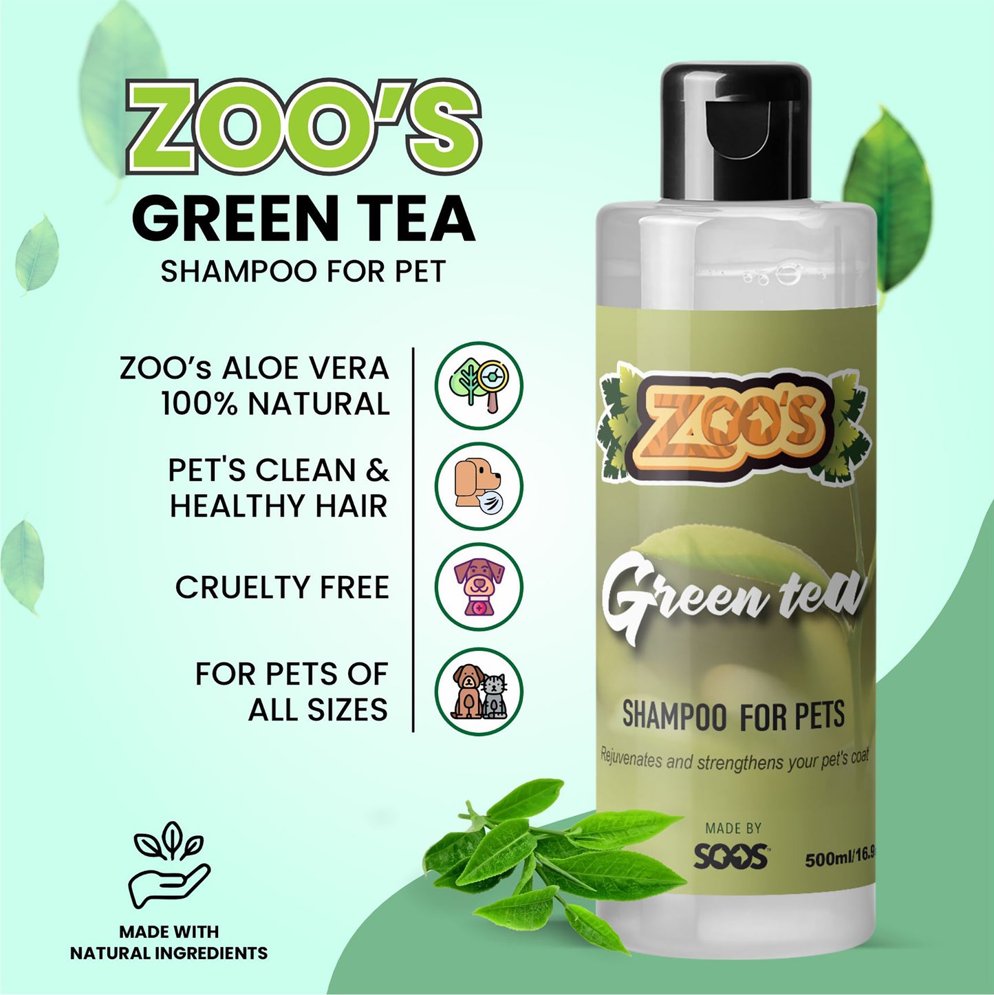 Zoo's Green Tea Pet Shampoo by Soos Pets