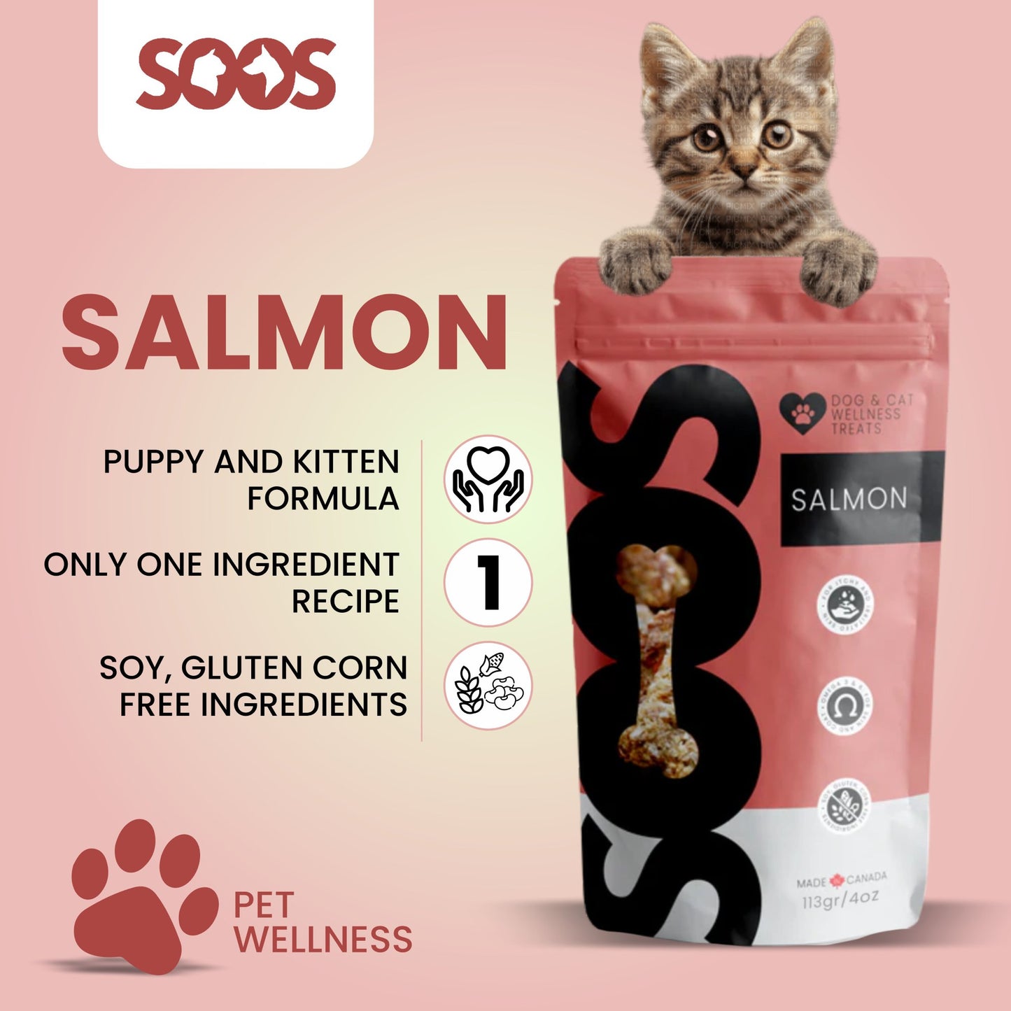 Soos Pets Salmon Wellness Treats