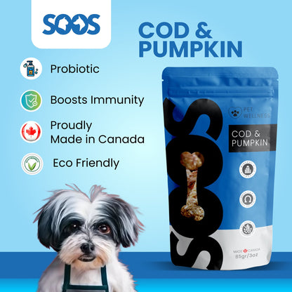 Soos Pets Cod & Pumpkin Wellness Treats