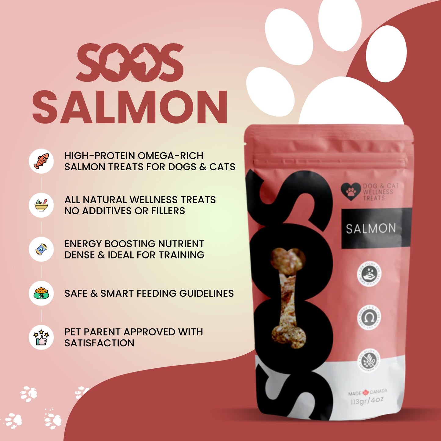 Soos Pets Salmon Wellness Treats