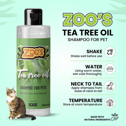 Zoo's Tea Tree Oil Dog Shampoo by Soos Pets