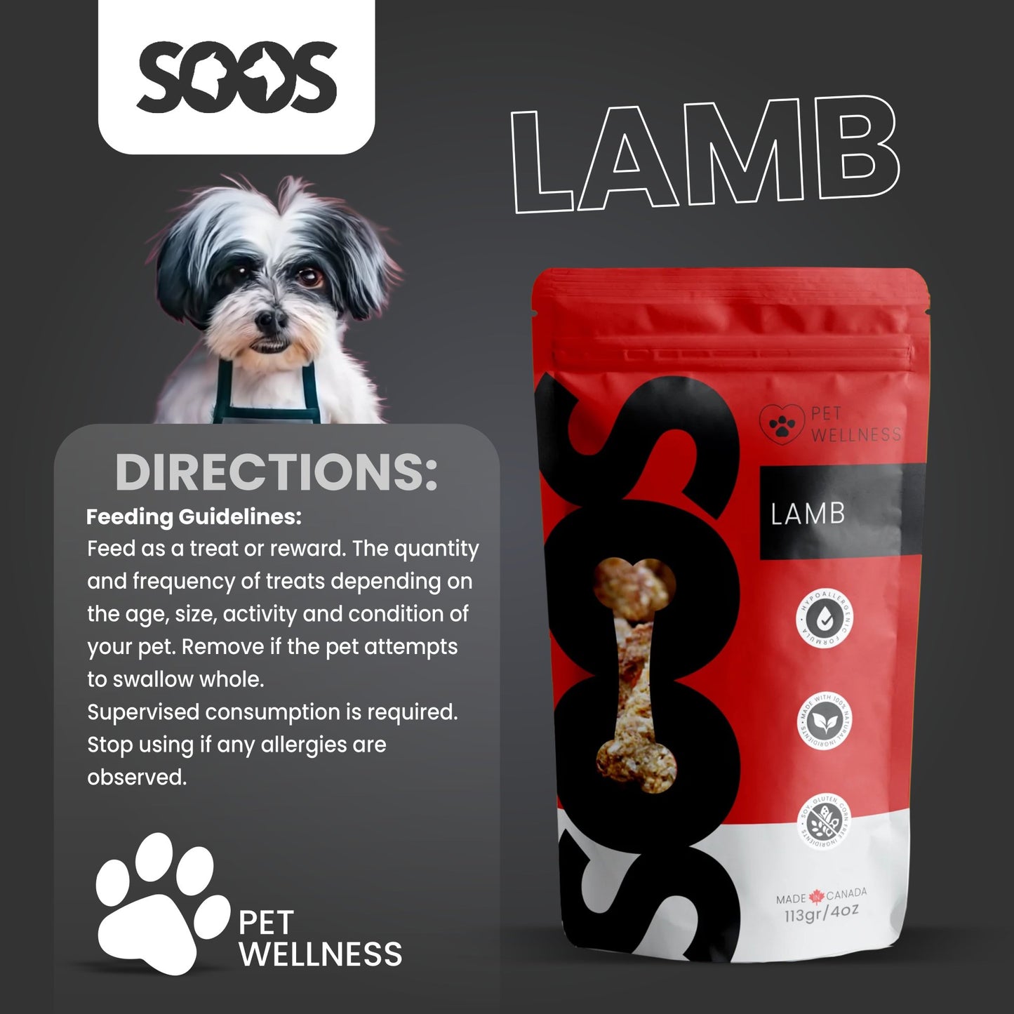 Soos Pets Lamb Wellness Treats