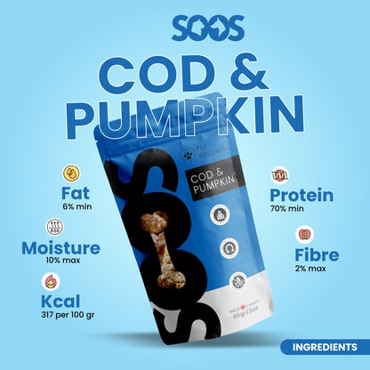 Soos Pets Cod & Pumpkin Wellness Treats