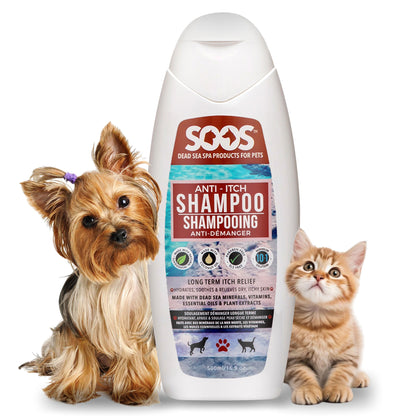 Anti-Itch Pet Shampoo For Dogs & Cats - Natural Dead Sea Minerals