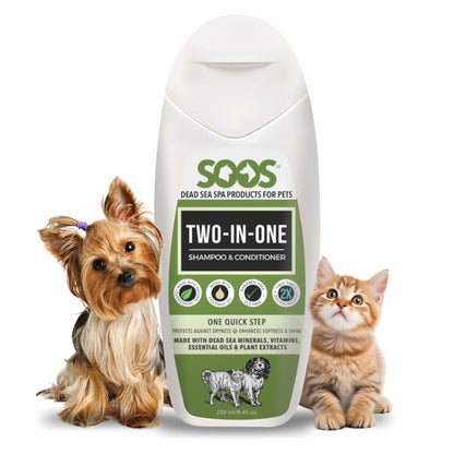 Natural Dead Sea Two-In-One Pet Shampoo & Conditioner For Dogs & Cats