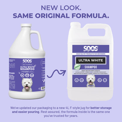 All Natural Ultra White Hypoallergenic Shampoo For Dogs And Cats
