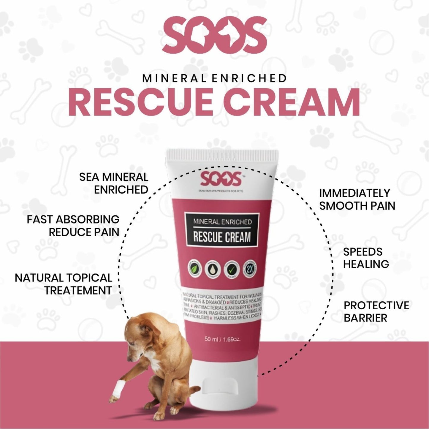 Natural Dead Sea Mineral Enriched Pet Rescue Cream