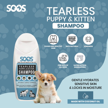 Natural Dead Sea Tearless Puppy & Kitten Pet Shampoo