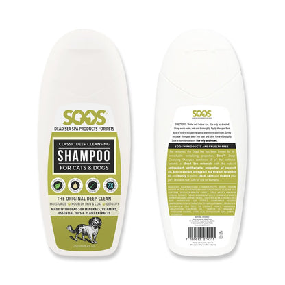 Natural Dead Sea Classic Deep Cleansing Pet Shampoo For Dogs & Cats - Soos Pets