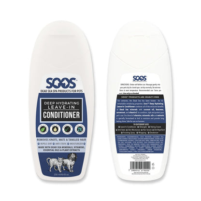 Natural Dead Sea Deep Hydrating Leave-In Pet Conditioner: Dogs & Cats - Soos Pets