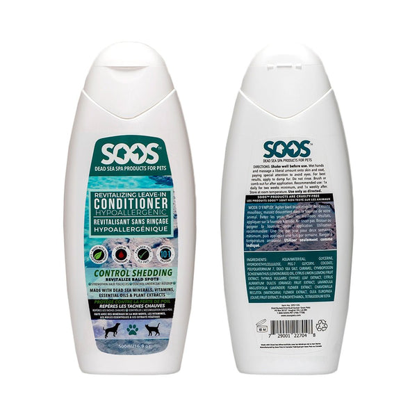 Natural Dead Sea Hypoallergenic Revitalizing Leave-In Pet Conditioner - Soos Pets