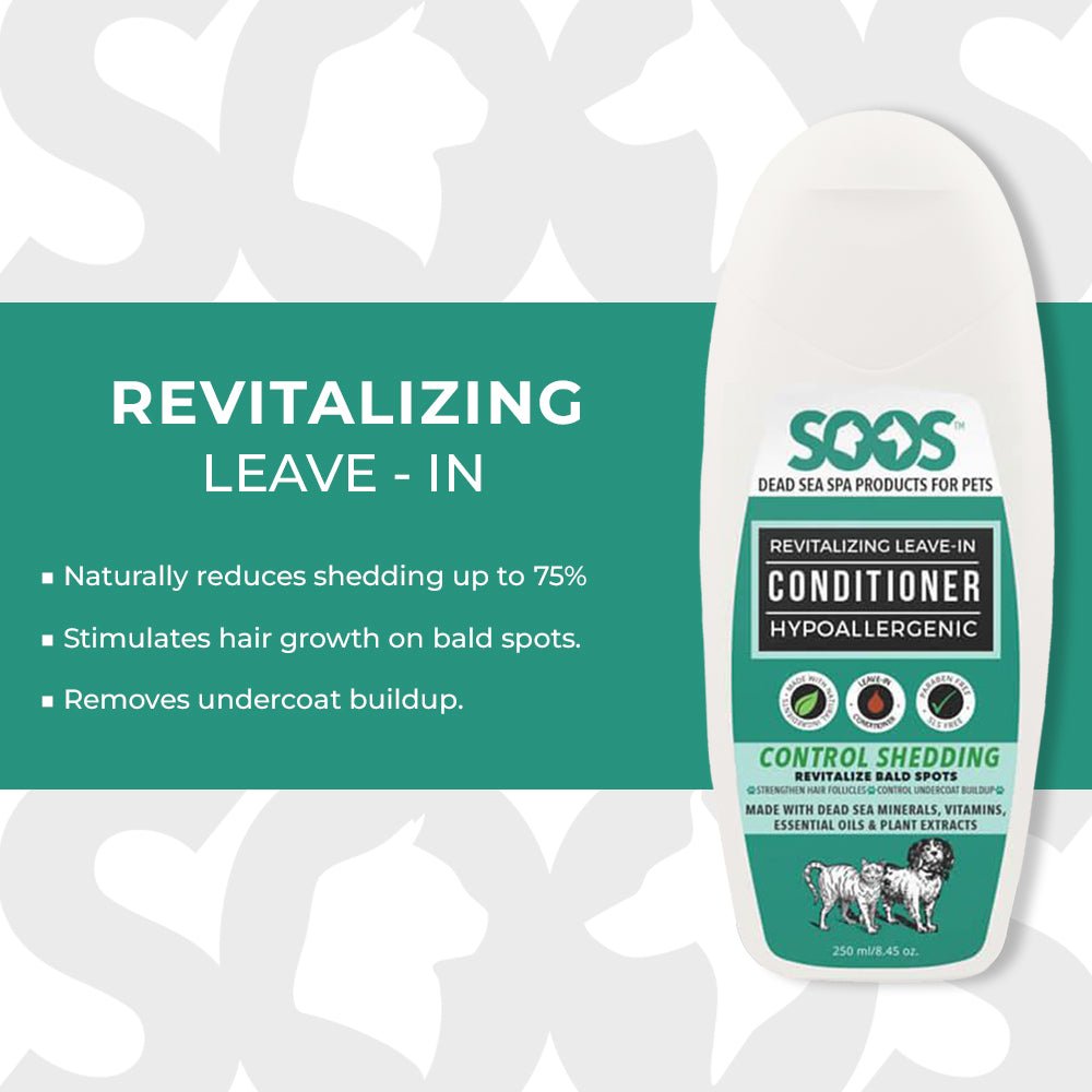 Natural Dead Sea Hypoallergenic Revitalizing Leave-In Pet Conditioner - Soos Pets