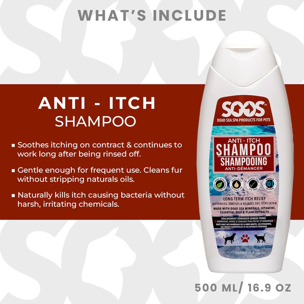 Natural anti clearance itch for dogs