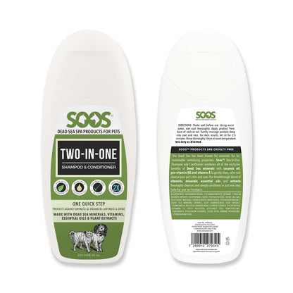 Natural Dead Sea Two-In-One Pet Shampoo & Conditioner For Dogs & Cats - Soos Pets