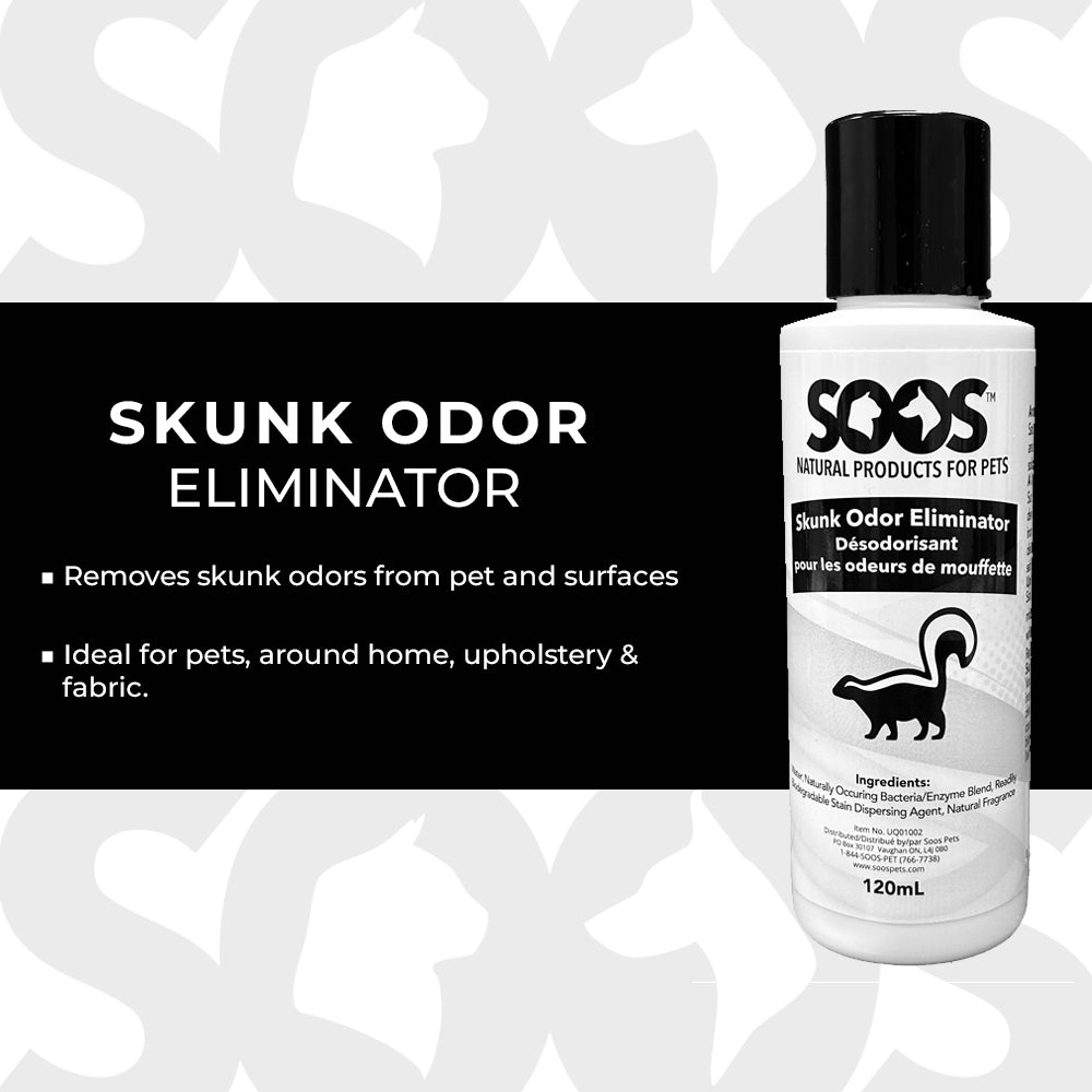 Natural Skunk Odor Eliminator 120mL Soos Pets